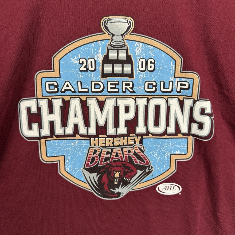 2006 Calder Cup Champions Hershey Bears AHL Hockey Size XL Maroon